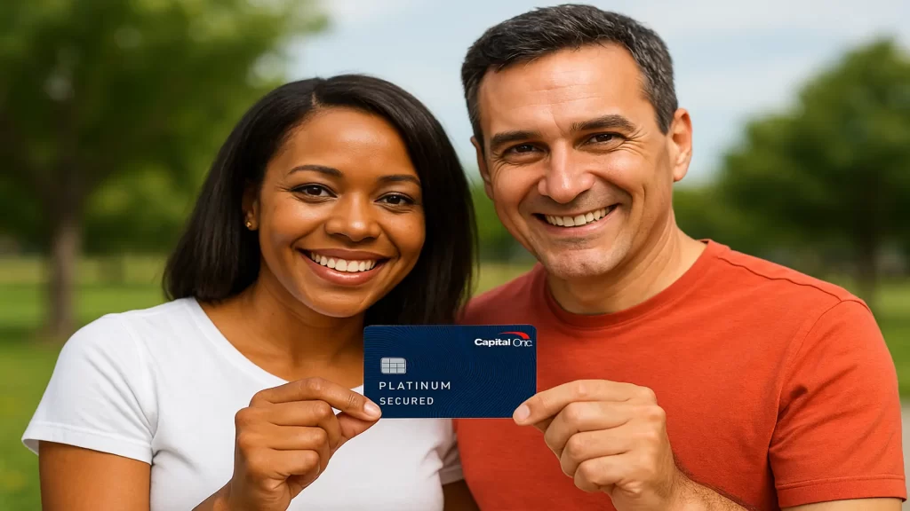 Immigrant holding Capital One Platinum Secured Card
