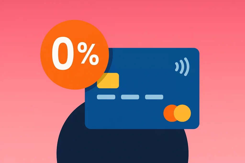 Zero Percent APR Credit Card Offer Illustration